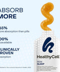 Healthycell Rem Sleep - Liquid Gel Extra Strength Sleep Supplement For Adults - Melatonin Magnesium Gaba L-Theanine Supplement - Maximum Absorption - 14 Gel Packs