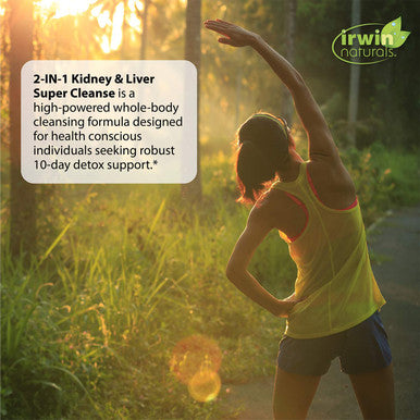 Irwin Naturals 2 In 1 Kidney & Liver Super Cleanse, 60 Liquid Soft-Gels