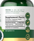 Carlyle Organic Spirulina Tablets 3500mg | 500 Count | Non-GMO & Gluten