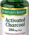 Nature's Bounty Activated Charcoal 260 Mg 100 Capsules Dietary Supplement To Support A Healthy Lifestyle