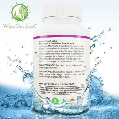 Max Absorption Usda Organic Milk Thistle Potent 5:1 Concentrated Extract (2000Mg Strength) & Organic Dandelion Root Silymarin Antioxidant Flavonoid Liver Support Supplement (60 Count (Pack Of 1))