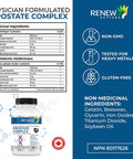 Renew Actives Prostate Complex Supplements - Promote Health For Men, Thyroid Gland, Eyesight, And Immune Function - Powerful Antioxidant Formula - 90 Softgels
