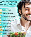 Probiotics For Men Digestive Health 100 Billion Cfus + 20 Strains - Mens Probiotic With Prebiotics And Digestive Enzymes, Mood