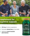 Swanson Pure Brainpower Brain Health Cognitive Memory Focus Support Brain-Derived Neurotrophic Factor (BDNF) Herbal Supplement (Ginkgo Biloba Bacopa Monnieri) 60 Veggie Capsules (Veg Caps) Vegan