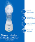Vicks Personal Sinus Steam Inhaler with Soft Face Mask Face Humidifier with Targeted Steam Relief Aids with Sinus Problems, Congestion and Cough