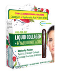 Applied Nutrition Liquid Collagen + Hyaluronic Acid 10 Liquid Tubes Skin and Nail Restoration Mixed Berry Flavor 10 Servings
