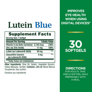 Nature's Bounty Lutein Blue