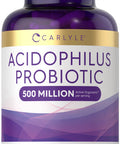 Carlyle Acidophilus Probiotic | 500 Million Cfu | 250 Capsules Non-Gmo & Gluten Free | Probiotic For Men & For Women