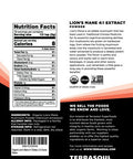 Terrasoul Superfoods Organic Lions Mane Mushroom Powder 41 Extract 5.5 Ounces
