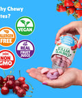 Chewy Vites Adult Bone Support 50 Vitamin Gummies 400mg Calcium Gummies with 20 mcg Vitamin D3 for Bones Teeth & Muscle Function 2-a-Day Vegan Mix of Wild Cherry and Strawberry Flavour