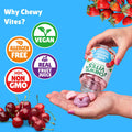 Chewy Vites Adult Bone Support 50 Vitamin Gummies 400mg Calcium Gummies with 20 mcg Vitamin D3 for Bones Teeth & Muscle Function 2-a-Day Vegan Mix of Wild Cherry and Strawberry Flavour