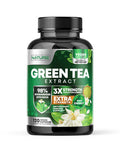 Built Nature Green Tea Extract Pills - Powerful Antioxidant Supplement - 98% Standardized Egcg 1000Mg For Natural Energy With Polyphenols - Gentle Caffeine - 120 Capsules