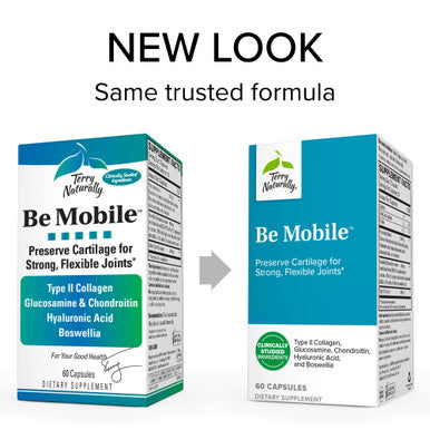 Terry ly Be Mobile - 60 Capsules - Joint Support Supplement - with Type II Collagen, Glucosamine, Chondroitin, Hyaluronic & Boswellia - Non-GMO, - 20 Servings