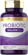 Carlyle Probiotic For Women & Men'S Digestive Health | 1 Billion Cfu | 180 Quick Release Capsules | 1 Lactobacillus Pill A Day