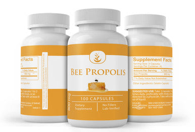 PURE ORIGINAL INGREDIENTS Bee Propolis, (100 Capsules) Always Pure, No Additives Or Fillers, Lab Verified
