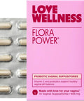 Love Wellness Flora Power | Vaginal Probiotic Suppositories with Vitamin C | Supports pH Balance & Vaginal Health | Fragrance-Free Non-GMO & Paraben-Free | 10 Count