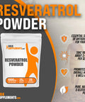 Bulksupplements.Com Resveratrol Powder - Resveratrol Supplement, Polygonum Cuspidatum, Resveratrol 1000Mg - Antioxidants Supplement, Vegan & Gluten Free - 1000Mg Per Serving, 25G (0.88 Oz)