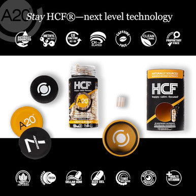 Hcf A20 Microbead Brain Supplements For Memory And Focus + Brain Support, Calm, Mood, Alertness, Attention, Vision, Sleep, Immune System, 20 Premium Nootropic Nutrients Multivitamin & 7 Advances Tech