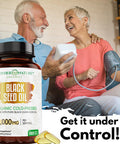 Mother Nature Organics Superfoods for Organic Living Organic Black Seed Oil Capsules - 3 Month Supply - 180 Count (2000Mg Per Serving) High Potency, Organic Cold Pressed Nigella Sativa Oil (Non-Gmo)