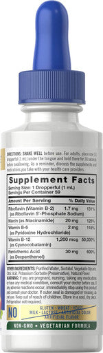 Carlyle Sublingual Vitamin B Complex | with B12 | 2 Fluid Ounces | Berry Flavor | Vegetarian Non-GMO and Gluten Supplement