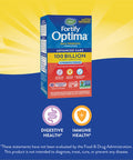 Nature S Way Fortify Optima Daily Probiotic, 100 Billion, 15 Strains, Digestive & Immune Support*, With Prebiotics, 30 Capsules