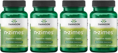 Swanson Full Spectrum N-Zimes 90 Veg Capsules Enzyme (4 Pack)
