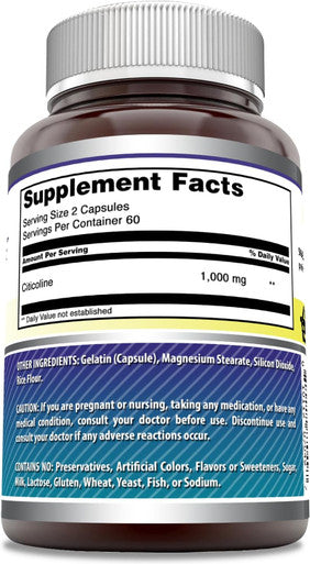 Amazing Nutrition Formulas Citicoline Supplement | 1000 Mg Per Serving | Capsules | Non-GMO | Gluten- | Made in USA (1 Pack 120 Count)
