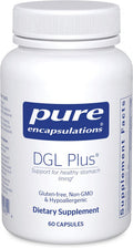 Pure Encapsulations Dgl Plus - Gut Health Supplements For Men & Women - With Marshmallow Root, Aloe Vera Extract & Slippery Elm Bark - Non-Gmo & Vegan - 60 Capsules