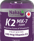 Naka Pro Herbs Naka Platinum K2 (mk-7 Form) 100mcg 150 Veggie Capsules (Bonus Size 120+30) 150 count