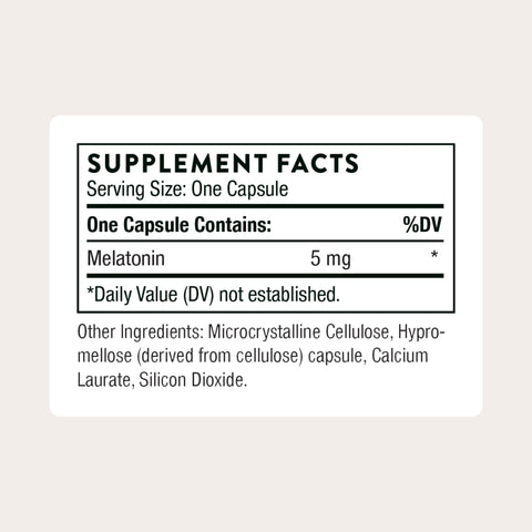 Thorne - Melaton-5-5 Mg Melatonin Supplement - Supports Normal Circadian Rhythms Restful Sleep & Relaxation - Third-Party Certified - Gluten Dairy & Soy-Free 60 Capsules