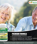 Best Naturals Astragalus Extract 1000 Mg 120 Capsules (Pack of 2)
