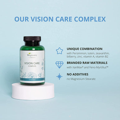 Eye Vitamins VegaveroÃƒâ€šÃ‚Â® | Lutein, Zeaxanthin, Bilberry, Beta Carotene Extracts, Vitamin B2 & Zinc | 120 Vegan Capsules