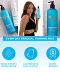 Bondi Sands Everyday Gradual Tanning Milk | Long-Lasting, Tanning Body Moisturizer Enriched With Aloe Vera and Vitamin E for Glowing Skin