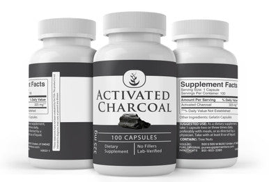 PURE ORIGINAL INGREDIENTS Activated Charcoal, (100 Capsules) Always Pure, No Additives Or Fillers, Lab Verified