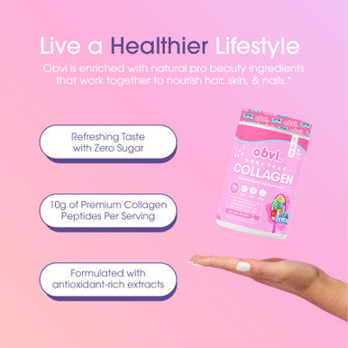 Obvi More Than Collagen Powder | Supports Healthy Hair, Skin, Nails, Joints, Gut | Grass-Fed Multi Collagen Supplement with Hyaluronic Acid, Biotin Keratin | Fruity Cereal 30 Servings