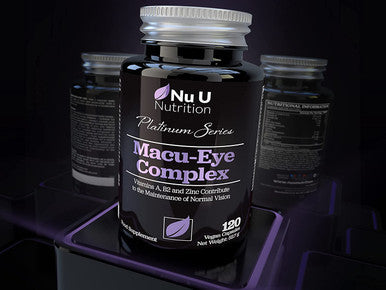Macu Eye Supplement 120 Vegan Capsules, 4 Month Supply with Lutein, Zeaxanthin, Bilberry Extract, Beta Carotene & Eye Vitamins A, B2 & E Plus Zinc for Maintenance of Normal Vision, Made in The UK