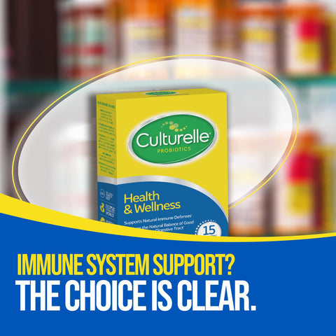 Culturelle Health & Wellness Daily Probiotic For Women & Men - 30 Count - 15 Billion Cfus & A Proven-Effective Probiotic Strain Support Your Immune System- Gluten Free Soy Free Non-Gmo