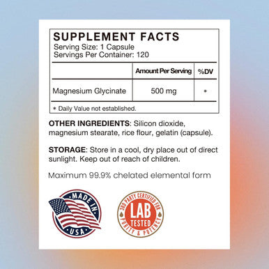 Vhc Magnesium Glycinate 500Mg Supplement Capsules, High Absorption- Gentle Form, Muscle, Heart Support - Highly Purified Magnesium Mineral Supplements For Women & Men, 120 Caps, Made In Usa