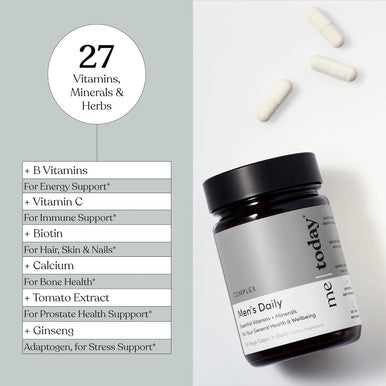 Multivitamin For Men, Mineral Supplements With 27 Vitamins, Minerals And Herbs, Including D, C, A, B, Biotin And Zinc, Vegetarian General Health Supplements 60 Capsules