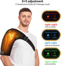 Yabuu Heated Shoulder Wrap Pad With Massager For Arm Pain Relief,Electric Massager Heating Pad With 3 Vibration And Heat Settings Hot Therapy For Shoulder For Women Men (No Power Bank)