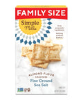 Simple Mills Almond Flour Crackers Family Size Fine Ground Sea Salt Gluten Vegan Healthy Snacks 7 Ounce (Pack of 1)