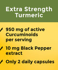 Nature Made Extra Strength Turmeric Curcumin With Black Pepper 1000Mg Extract (950Mg Curcuminoids) Per Serving Supports Healthy Inflammation Response 60 Vegetarian Capsules 30 Day Supply
