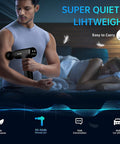 Massage Gun Deep Tissue, Mini Percussion For Athletes, Portable Muscle With 6 Attachments Pain Relief - Back, Neck, Body & 30 Speed (Black)
