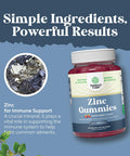 Extra Strength Zinc Gummies For Adults - Chewable Zinc Citrate 50Mg Immune Support Gummies For Adults - Kosher Halal Gluten And Gelatin Non-Gmo Nut Great Tasting Zinc Gummies Adult Formula