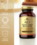 Solgar Dry Vitamin E With Yeast Free Selenium 100 Vegetable Capsules