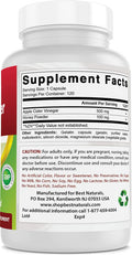 Best Naturals Apple Cider Vinegar Plus 600 Mg 120 Capsules - Vinegar Capsules for Healthier Digestion Cleanse Body Naturally (Pack of 2)