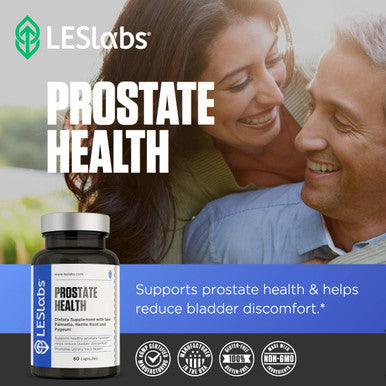 Les Labs Prostate Health Prostate Support Urinary Tract Health Fewer Bathroom Visits & Improved Sleep Saw Palmetto Pygeum Beta Sitosterol & Nettle Root Non-GMO Supplement 60 Capsules