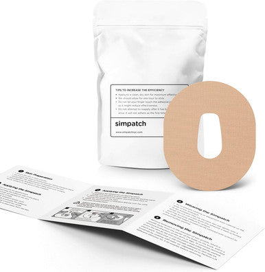 Simpatch Dexcom G6 Adhesive Patch (25-Pack) Waterproof Adhesive CGM Patches (Beige)