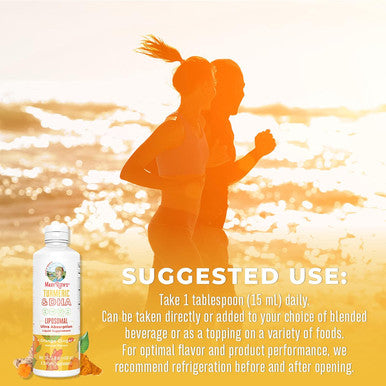 Maryruth Organics | Liposomal Turmeric & DHA | Curcumin | Ginger Root Oil | Algal DHA & Vitamin E | Cognitive Function | Mood Support | Joint Health | Liquid Supplement | 15.22 oz