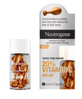 Neutrogena Rapid Tone Repair 20% Vitamin C Face Serum Capsules Daily Facial Serum with Vitamin C to Help Brighten Skin Tone & Reduce Look of Dark Spots 7 ct